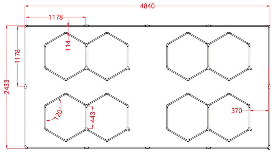 HEXAGON 4x2 LED SYSTEM